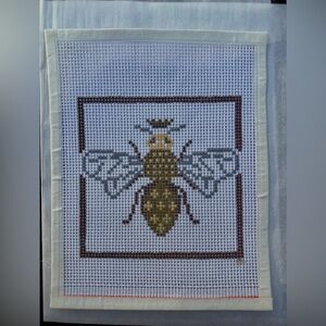 Queen Bee Hand-Painted Needlepoint Canvas